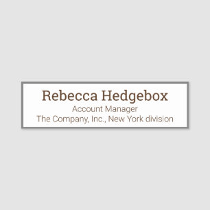 Professional Custom Employee Tittle Company Naamplaatje