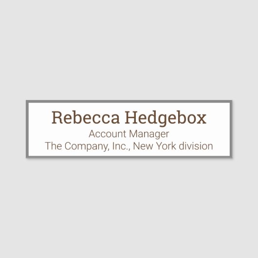 Professional Custom Employee Tittle Company Naamplaatje (Voorkant)