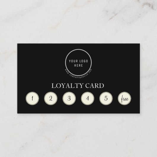 Professional Custom Logo Loyalty Punch Card (Voorkant)