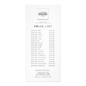 Professional Custom Logo Simple Price Service List Reclamekaart (Achterkant)
