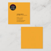 Professional Custom Macaroni en Cheese Oranje Vierkante Visitekaartje (Voorkant / Achterkant)