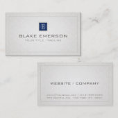 Professional Custom Monogram Visitekaartje - blauw (Voorkant / Achterkant)