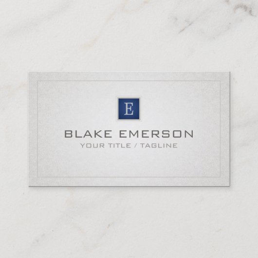 Professional Custom Monogram Visitekaartje - blauw (Voorkant)