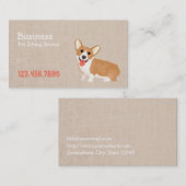Professional Cute Dog Pet Sitting Visitekaartje (Voorkant / Achterkant)
