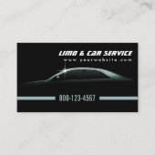 Professional Dark Limo & Taxi Service Visitekaartje (Voorkant)