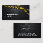 Professional Dark Metal Construction Visitekaartje (Voorkant / Achterkant)