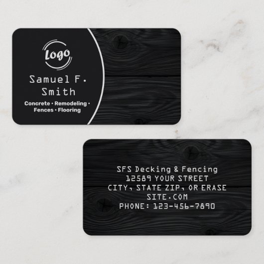 Professional Decking and Fencing Visitekaartje (Voorkant / Achterkant)