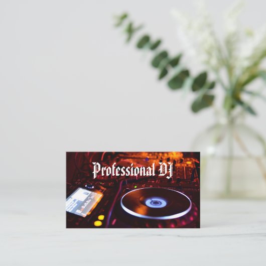 Professional Deejay  Visitekaartje (Staand voorkant)