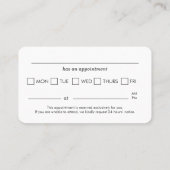 Professional Dental Appointment Reminder Visitekaartje (Achterkant)