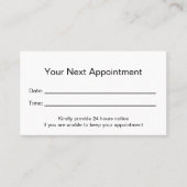 Professional Dentist Office Next Appointment Card Afsprakenkaartje (Voorkant)