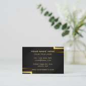 Professional Design Gold Black Visitekaartje (Staand voorkant)
