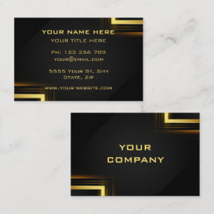 Professional Design Gold Black Visitekaartje