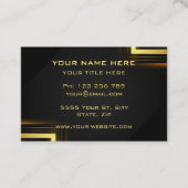 Professional Design Gold Black Visitekaartje (Voorkant)