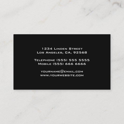 Professional DJ Dansende Silhouettes Visitekaartje (Achterkant)