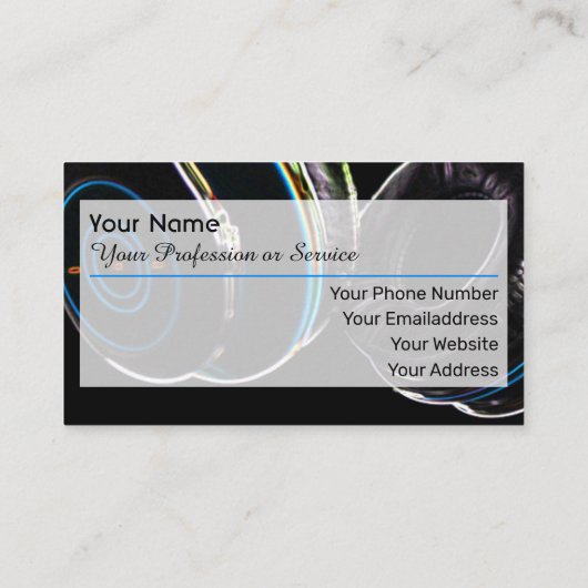 Professional DJ- en VJ-visitekaartje Visitekaartje (Achterkant)