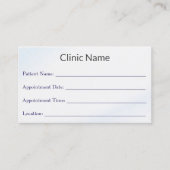 Professional Doctor Appointment Reminder Card Afsprakenkaartje (Voorkant)