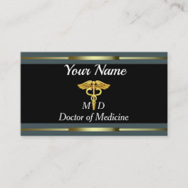 Professional Doctor in de geneeskunde, Gold en zwa Visitekaartje