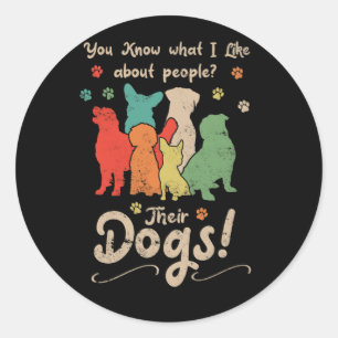 Professional Dog Groomer Dad Grooming Doggie Ronde Sticker
