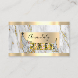 Professional Dog Sitter Pet's Care Basset Gold Visitekaartje