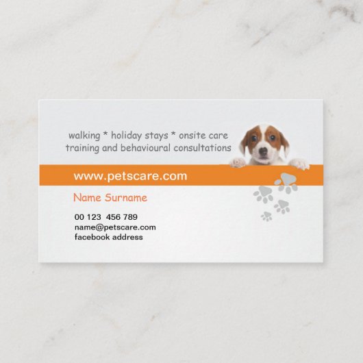Professional Dog Trainer Business Card Visitekaartje (Achterkant)