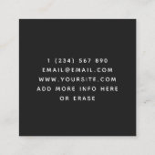 Professional Dog Training Service Doberman Black Vierkante Visitekaartje (Achterkant)