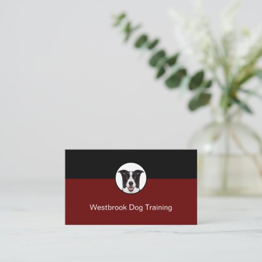 Professional Dog Training Service Modern Visitekaartje (Staand voorkant)