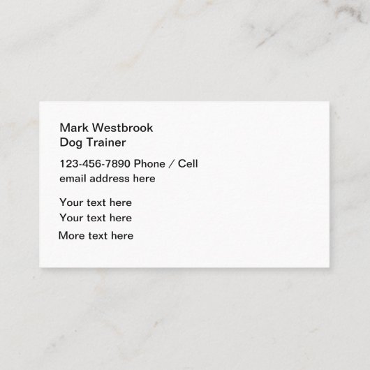 Professional Dog Training Service Modern Visitekaartje (Achterkant)