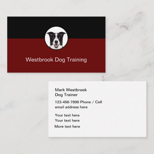 Professional Dog Training Service Modern Visitekaartje (Voorkant / Achterkant)