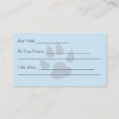 Professional Dog Waling Service Business Visitekaartje (Achterkant)