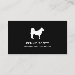 Professional Dog Walker Black Visitekaartje