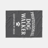 Professional Dog Walker - Certified By Dogs Gift  Fleece Deken (Voorkant (Horizontaal))