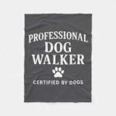 Professional Dog Walker - Certified By Dogs Gift  Fleece Deken (Voorkant)