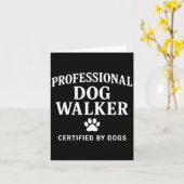 Professional Dog Walker - Certified By Dogs Gift Kaart (Gele Bloem)