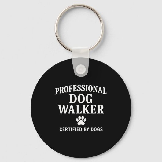 Professional Dog Walker - Certified By Dogs Gift  Sleutelhanger (Voorkant)