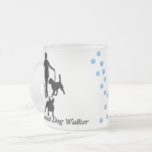 Professional Dog Walker Matglas Koffiemok (Voorkant links)