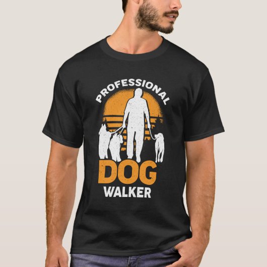 Professional Dog Walker Pet Sitter Gift T-shirt (Voorkant)