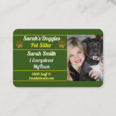 Professional Dog Walker Pet Sitter Visitekaartje (Voorkant)