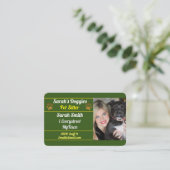 Professional Dog Walker Pet Sitter Visitekaartje (Staand voorkant)