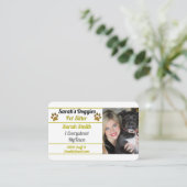 Professional Dog Walker Pet Sitter Visitekaartje (Staand voorkant)