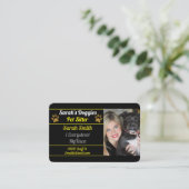 Professional Dog Walker Pet Sitter Visitekaartje (Staand voorkant)