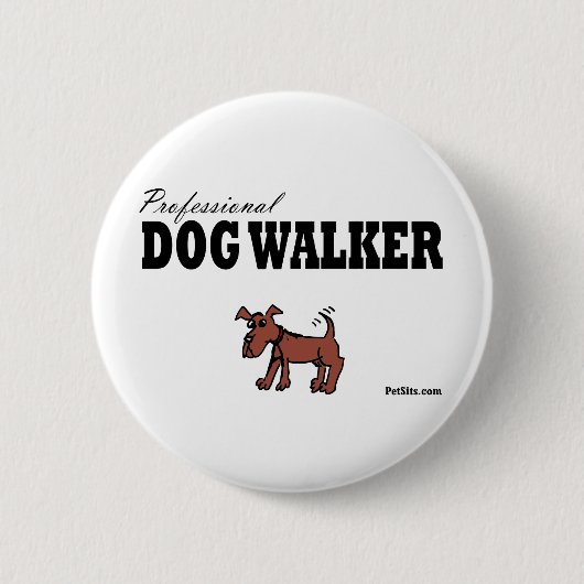 Professional Dog Walker Ronde Button 5,7 Cm (Voorkant)
