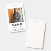 Professional Doula Photo Name Identity Design Badge (Voor- en achterkant)