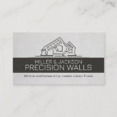 Professional Drywall Plastering Line Art  Visitekaartje (Voorkant)