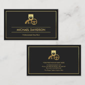 Professional Dual Grey Shades Gold Lijst Chauffeur Visitekaartje (Voorkant / Achterkant)