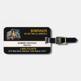 Professional Dump Truck Service Bagagelabel