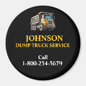 Professional Dump Truck Service Magneet (Voorkant)