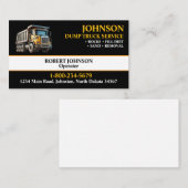Professional Dump Truck Service Visitekaartje (Voorkant / Achterkant)