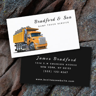 Professional Dump Truck Service Visitekaartje