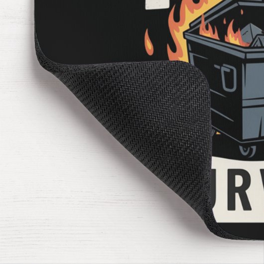 Professional Dumpster Fire Survivor Funny Work  Muismat (Hoek)