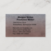 Professional Earthy Tint Abstract Freelance Writer Visitekaartje (Achterkant)